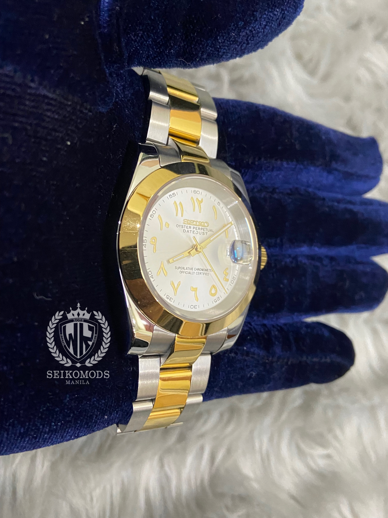 ARABIC WHITE GOLD DATEJUST FLAT 36 & 39