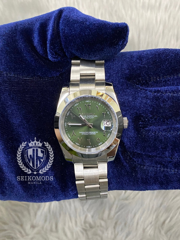 GREEN ARABIC DATEJUST FLAT 36 & 39