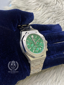 GREEN SILVER ROYAL OAK CHRONO 41