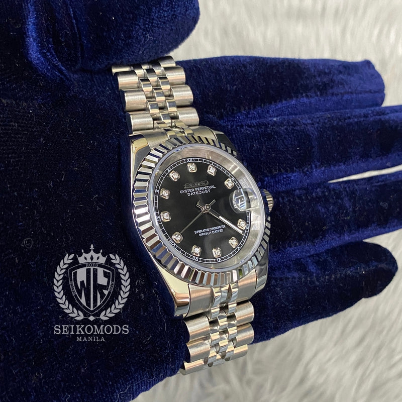 BLACK DIAMOND DATEJUST FLUTED 36 & 39