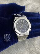 BLACK SILVER ROYAL OAK CHRONO 41