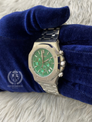 GREEN SILVER ROYAL OAK CHRONO 41