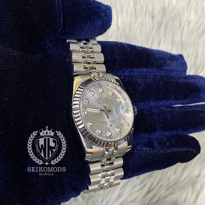 WHITE DIAMOND DATEJUST FLUTED 36 & 39