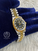 BLACK GOLD DIAMOND DATEJUST FLUTED 36 & 39