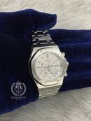 WHITE SILVER ROYAL OAK CHRONO 41