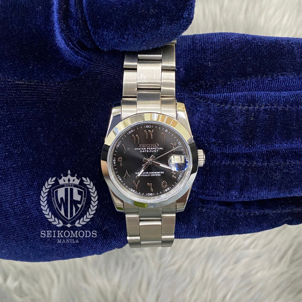 BLACK ARABIC DATEJUST FLAT 36 & 39