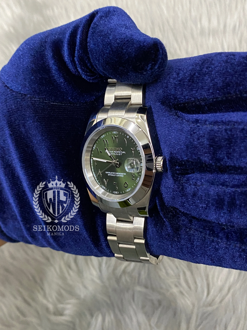 GREEN ARABIC DATEJUST FLAT 36 & 39