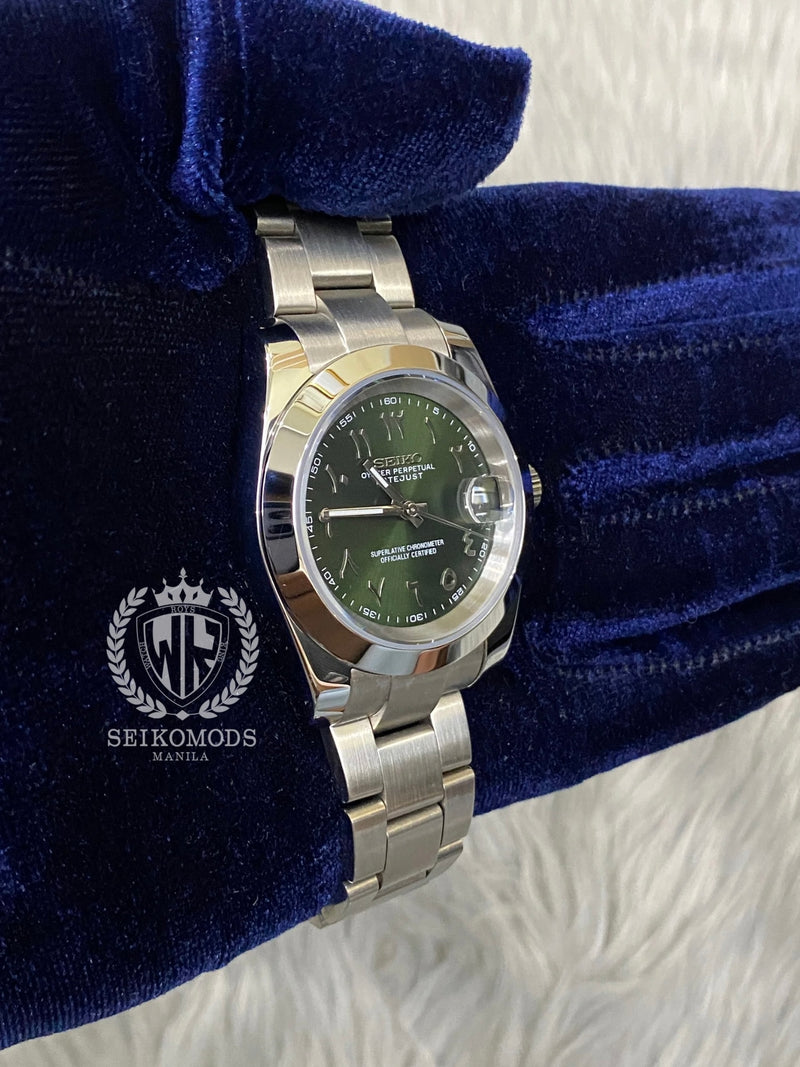 GREEN ARABIC DATEJUST FLAT 36 & 39