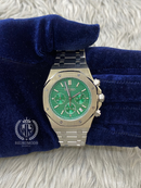 GREEN SILVER ROYAL OAK CHRONO 41