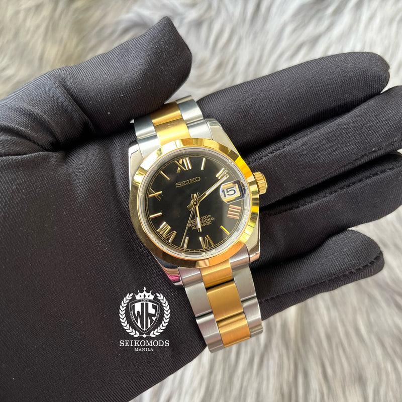 BLACK GOLD DATEJUST FLAT 36 & 39 (ROMAN NUMERAL)