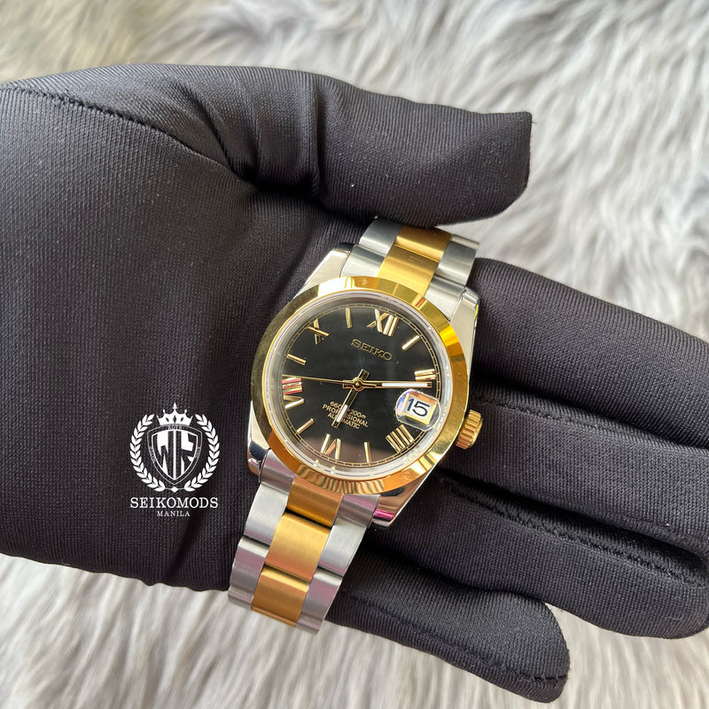 BLACK GOLD DATEJUST FLAT 36 & 39 (ROMAN NUMERAL)