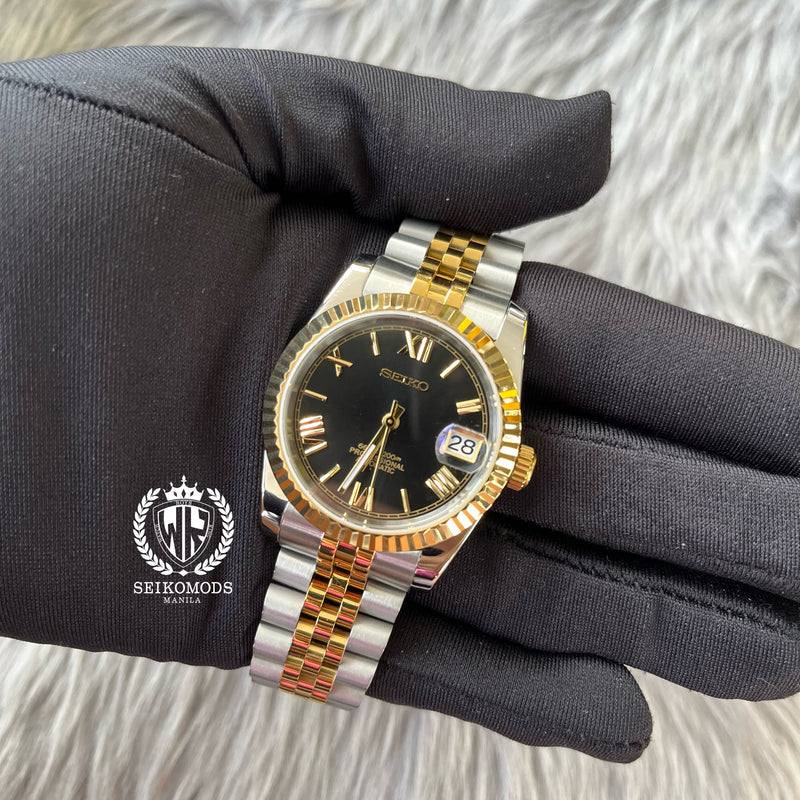 BLACK GOLD DATEJUST FLUTED 36 & 39 (ROMAN NUMERAL)