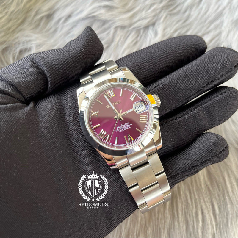 VIOLET DATEJUST FLAT 36 & 39 (ROMAN NUMERAL)