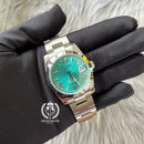 AQUA BLUE DATEJUST FLAT 36 & 39 (ROMAN NUMERAL)