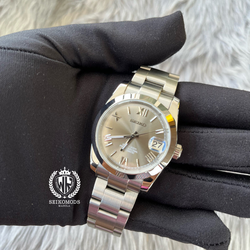 SILVER DATEJUST FLAT 36 & 39 (ROMAN NUMERAL)