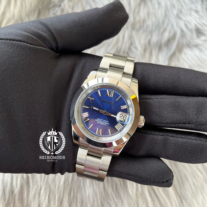 DARK BLUE DATEJUST FLAT 36 & 39 (ROMAN NUMERAL)