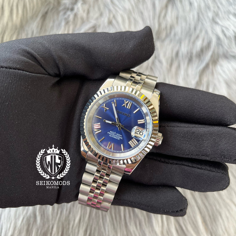 DARK BLUE DATEJUST FLUTED 36 & 39 (ROMAN NUMERAL)