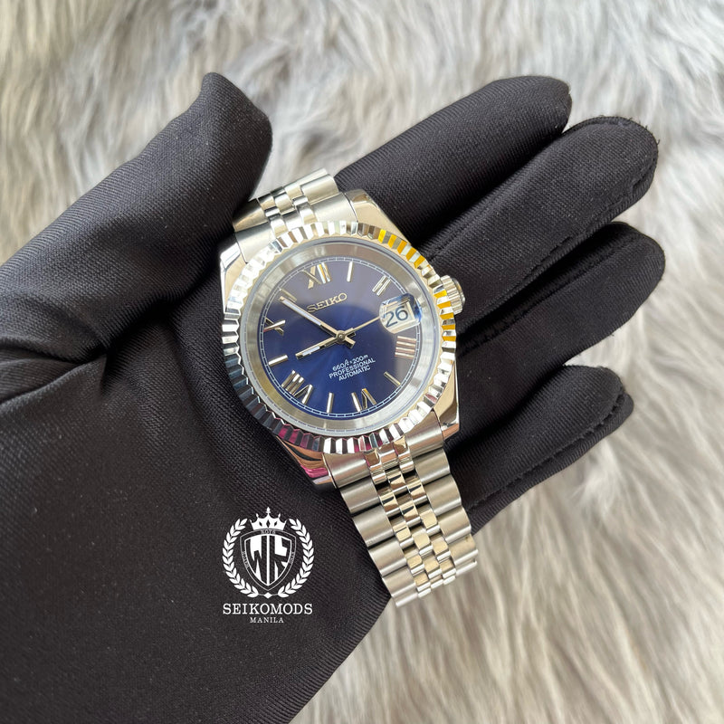 DARK BLUE DATEJUST FLUTED 36 & 39 (ROMAN NUMERAL)