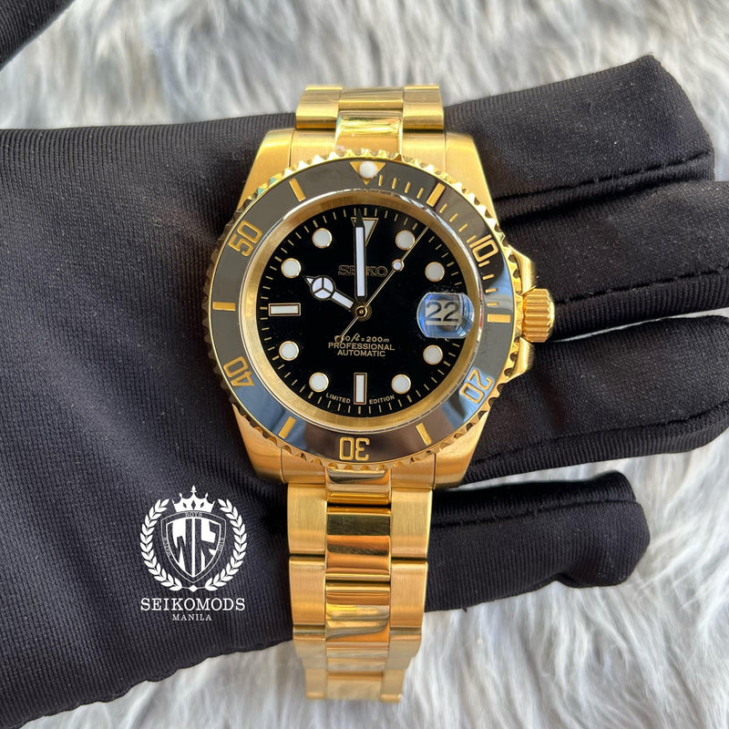 ALL-GOLD BLACK SUB 40 - SEIKOMODS MANILA