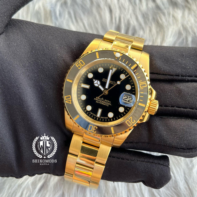 ALL-GOLD BLACK SUB 40 - SEIKOMODS MANILA