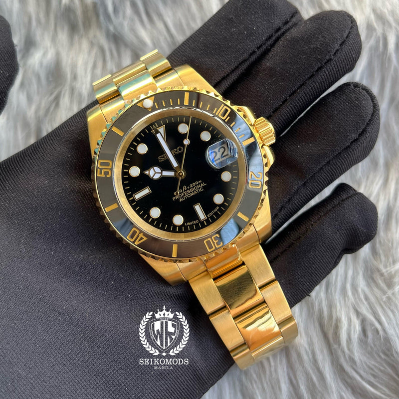 ALL-GOLD BLACK SUB 40 - SEIKOMODS MANILA