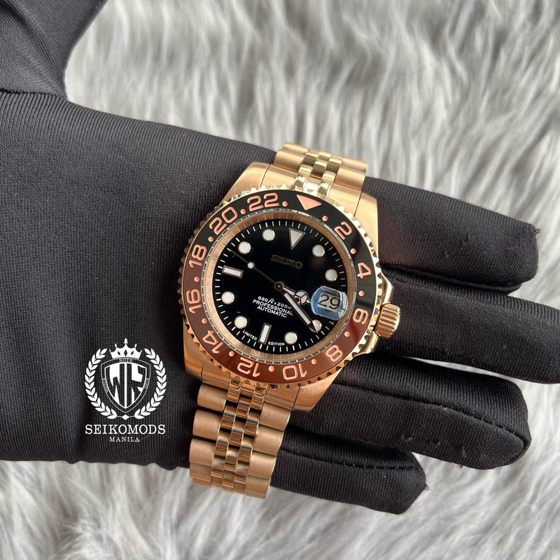 ALL-ROSEGOLD ROOTBEER GMT 40 - SEIKOMODS MANILA