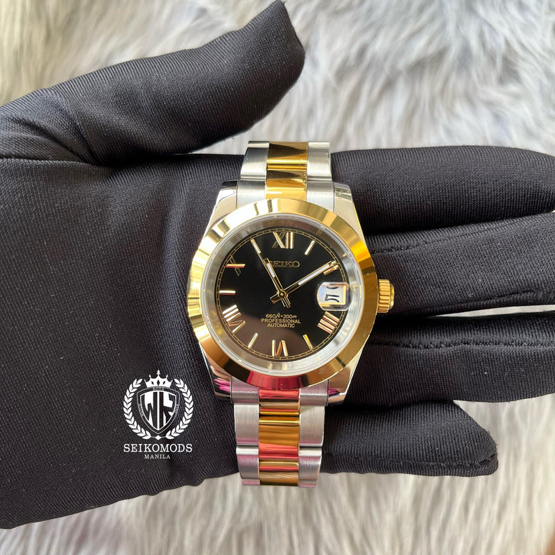 BLACK GOLD DATEJUST FLAT 36 & 39 (ROMAN NUMERAL) - SEIKOMODS MANILA