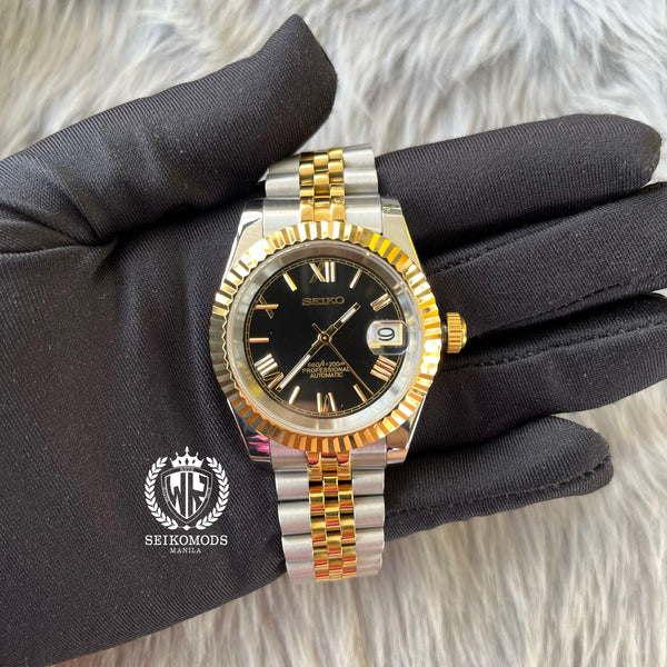 BLACK GOLD DATEJUST FLUTED 36 & 39 (ROMAN NUMERAL) - SEIKOMODS MANILA