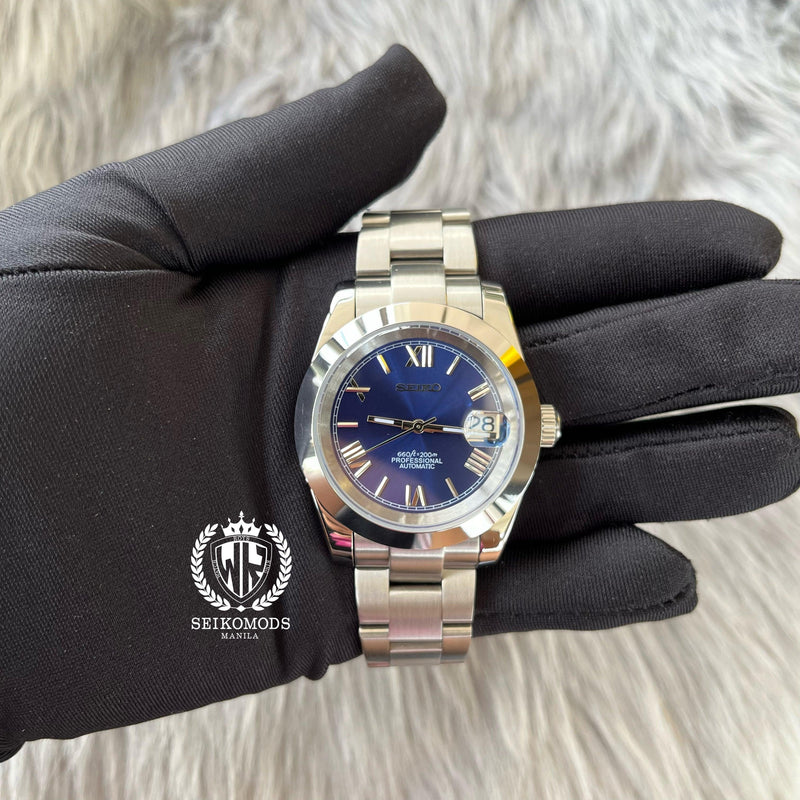 DARK BLUE DATEJUST FLAT 36 & 39 (ROMAN NUMERAL) - SEIKOMODS MANILA