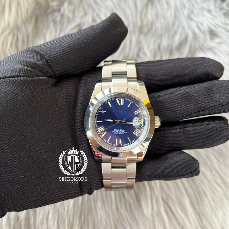 DARK BLUE DATEJUST FLAT 36 & 39 (ROMAN NUMERAL) - SEIKOMODS MANILA