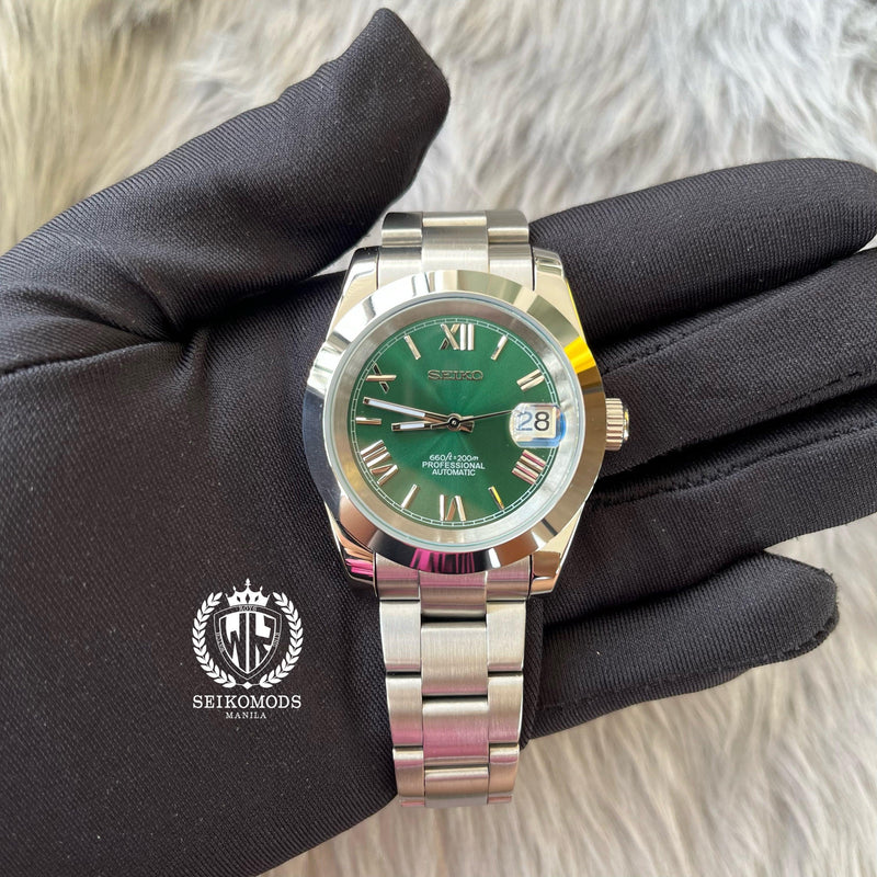 GREEN DATEJUST FLAT 36 & 39 (ROMAN NUMERAL) - SEIKOMODS MANILA