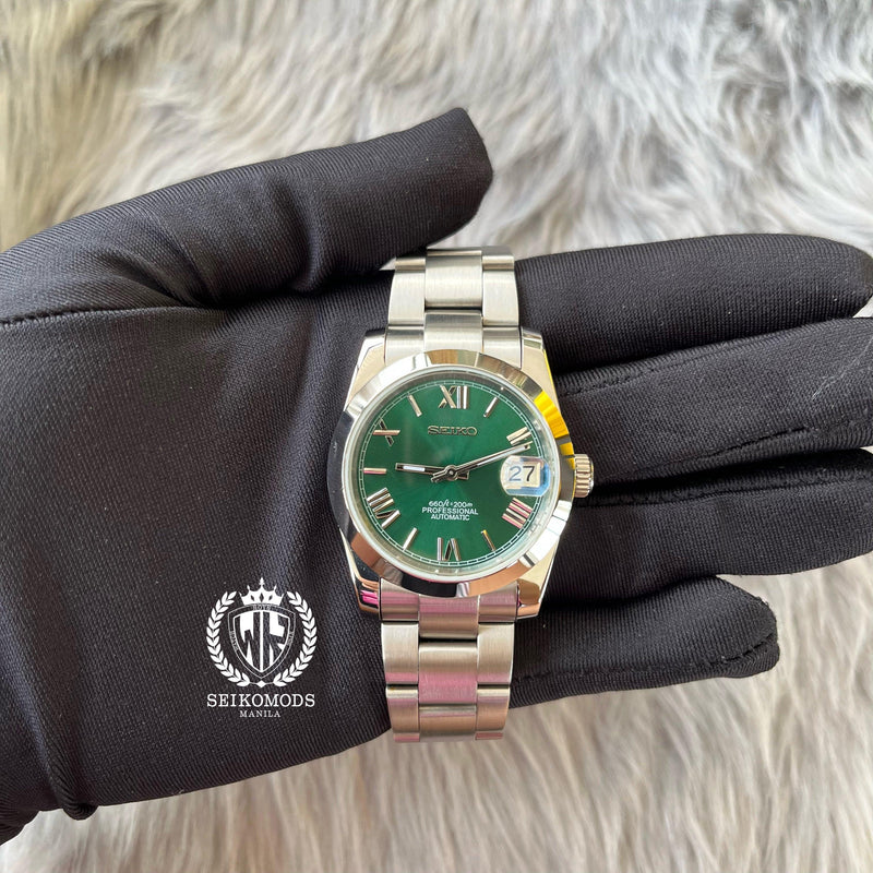 GREEN DATEJUST FLAT 36 & 39 (ROMAN NUMERAL) - SEIKOMODS MANILA