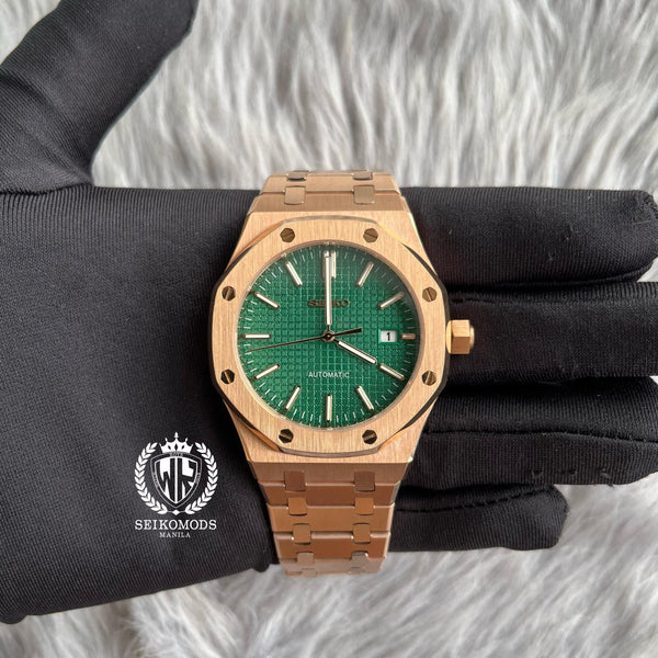 GREEN ROYAL OAK ROSEGOLD 41 - SEIKOMODS MANILA