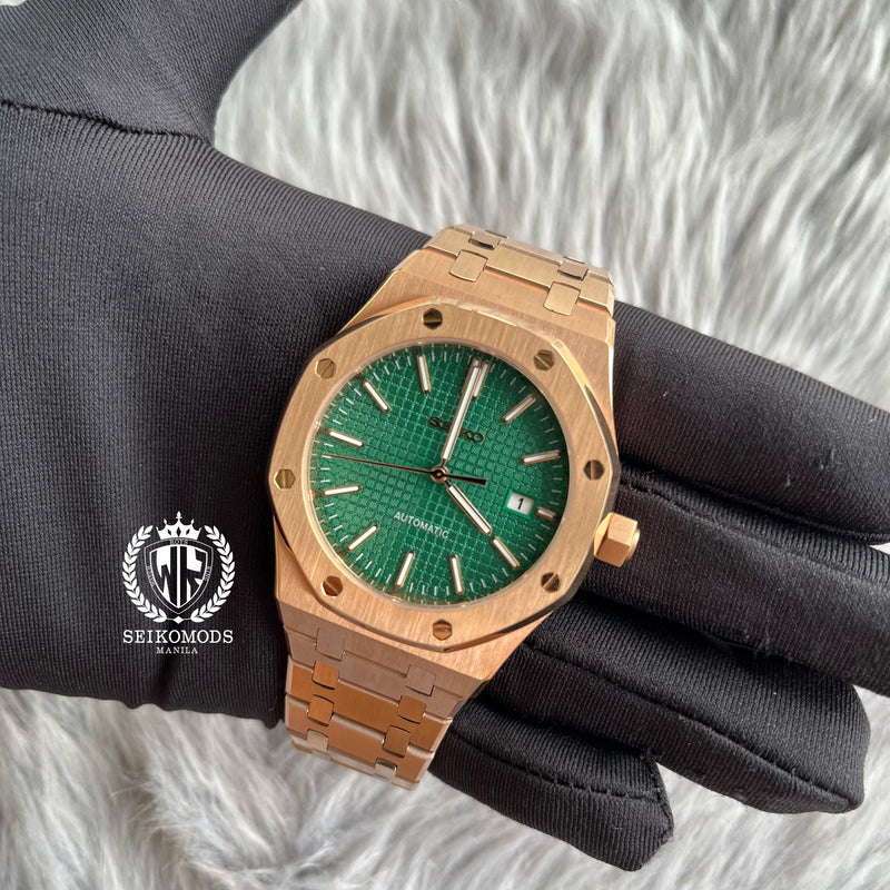 GREEN ROYAL OAK ROSEGOLD 41 - SEIKOMODS MANILA