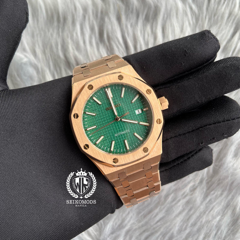 GREEN ROYAL OAK ROSEGOLD 41 - SEIKOMODS MANILA