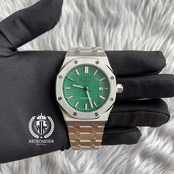 GREEN ROYAL OAK SILVER 41 - SEIKOMODS MANILA