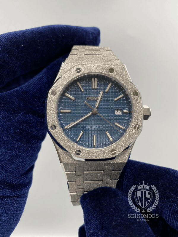 ICED BLUE ROYAL OAK SILVER 41 - SEIKOMODS MANILA