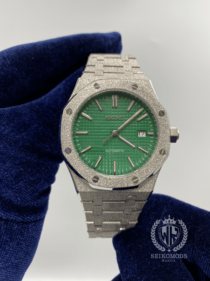 ICED GREEN ROYAL OAK SILVER 41 - SEIKOMODS MANILA