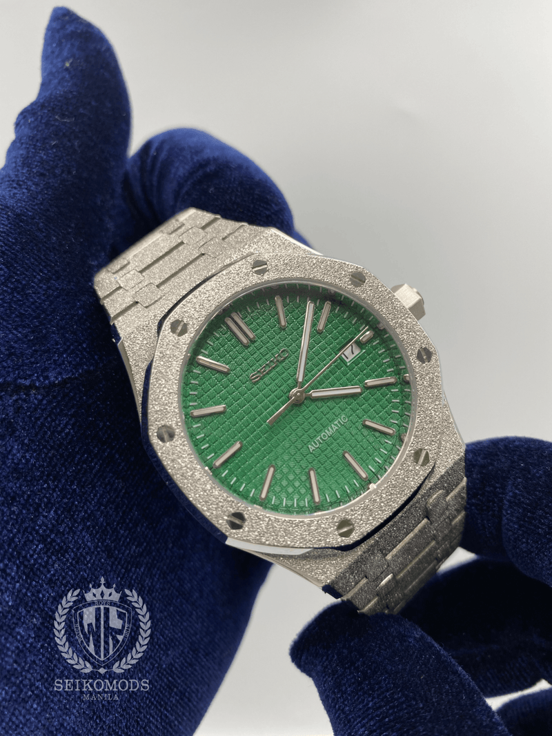 ICED GREEN ROYAL OAK SILVER 41 - SEIKOMODS MANILA