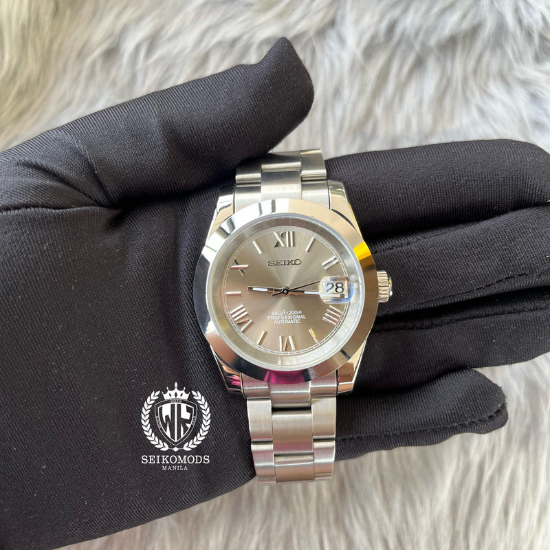 SILVER DATEJUST FLAT 36 & 39 (ROMAN NUMERAL) - SEIKOMODS MANILA