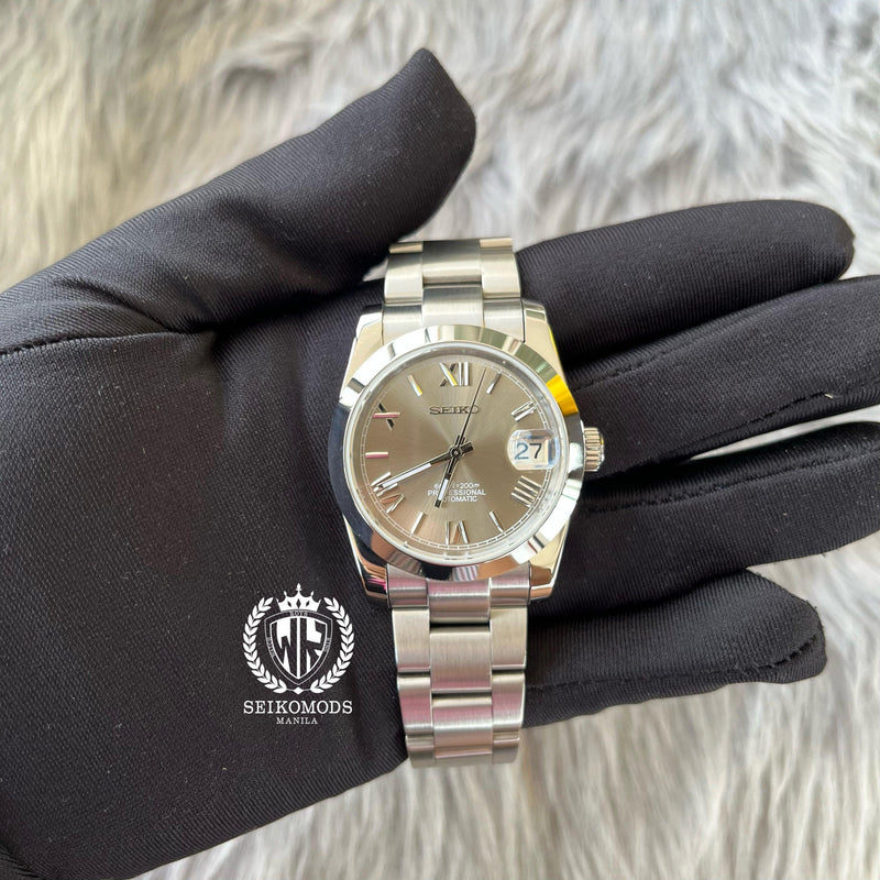 SILVER DATEJUST FLAT 36 & 39 (ROMAN NUMERAL) - SEIKOMODS MANILA