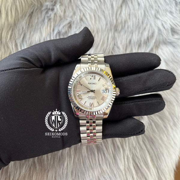 WHITE DATEJUST FLUTED 36 & 39 (ROMAN NUMERAL) - SEIKOMODS MANILA