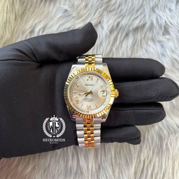 WHITE GOLD DATEJUST FLUTED 36 & 39 (ROMAN NUMERAL) - SEIKOMODS MANILA