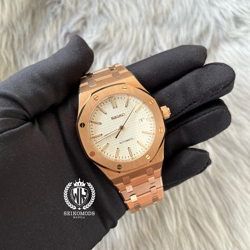 WHITE ROYAL OAK ROSEGOLD 41 - SEIKOMODS MANILA