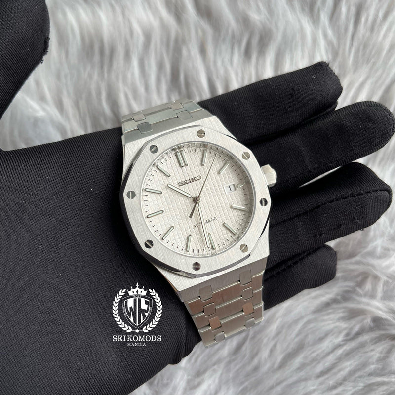 WHITE ROYAL OAK SILVER 41 - SEIKOMODS MANILA